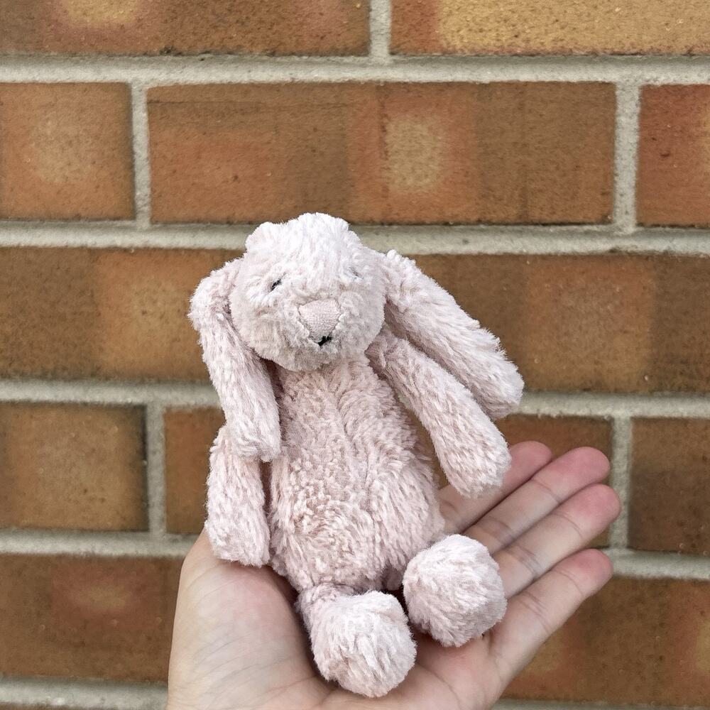 Jellycat London Tiny 6 in Bashful Bunny Light Pink Rare Retired Plush